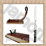 Хамонера - Подставка для хамона - модель Гондола Элеганс (покрытие и лак) + нож 24см