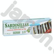 Сардинки маленькие в оливковом масле с меньшим содержанием соли 0,180кг (Асендадо)