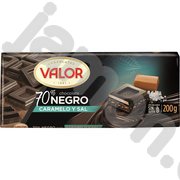 Шоколад экстра черный 70% какао c карамелью и солью (Валор) 0,200 кг