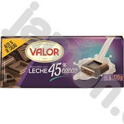 Шоколад молочный 45% какао (Валор) 0,170 кг