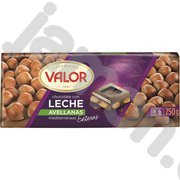 Шоколад молочный с лесным орехом (Валор) 0,250 кг